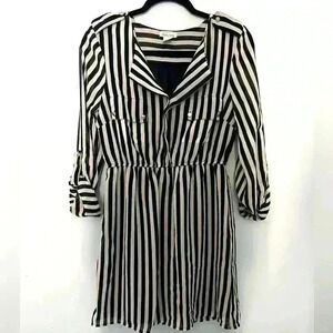 Dizzy Liszt Black & White Striped Dress